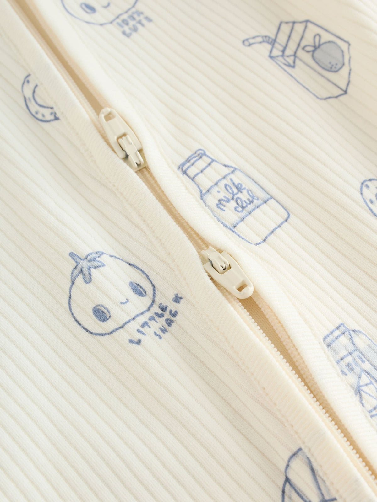 Blue Milk Club Two Way Zip Baby Sleepsuits 3 Pack (0mths-3yrs)