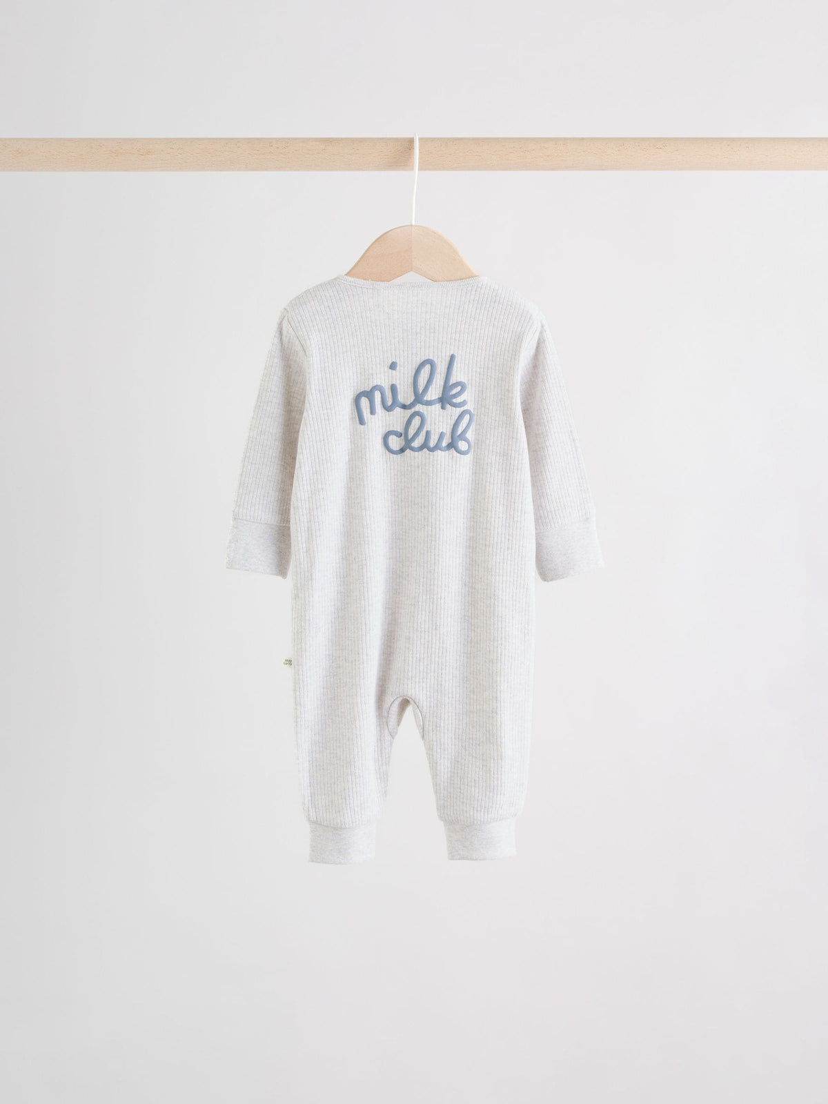 Blue Milk Club Two Way Zip Baby Sleepsuits 3 Pack (0mths-3yrs)