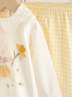 Ecru Fairy Mouse Long Sleeve Top and Legging Baby 2 Piece Set (0mths-2yrs)