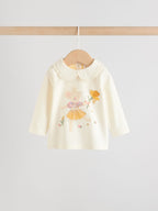 Ecru Fairy Mouse Long Sleeve Top and Legging Baby 2 Piece Set (0mths-2yrs)