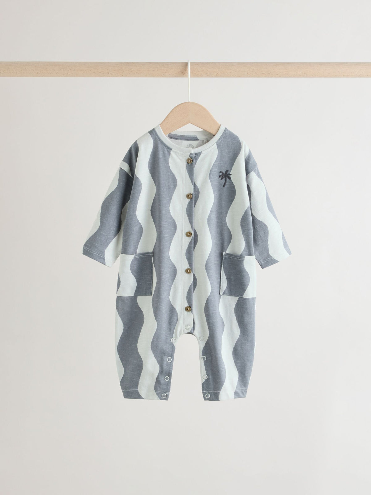 Grey Scandi Cactus Rompers 3 Pack