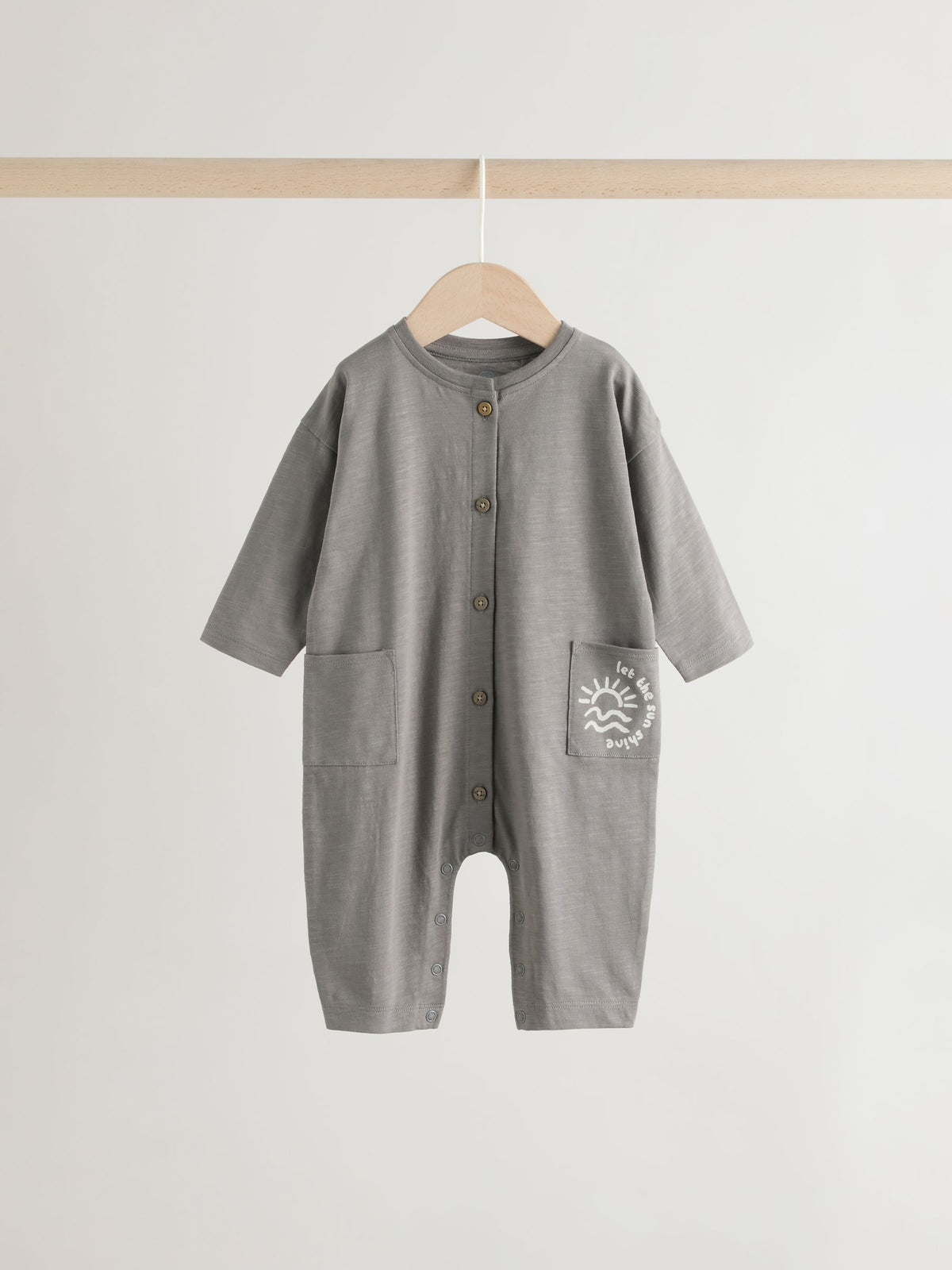 Grey Scandi Cactus Rompers 3 Pack