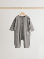 Grey Scandi Cactus Rompers 3 Pack