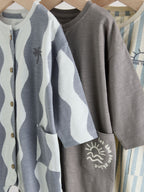 Grey Scandi Cactus Rompers 3 Pack