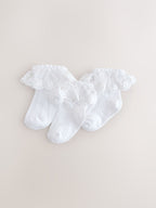 White Lace Baby Socks 3 Pack