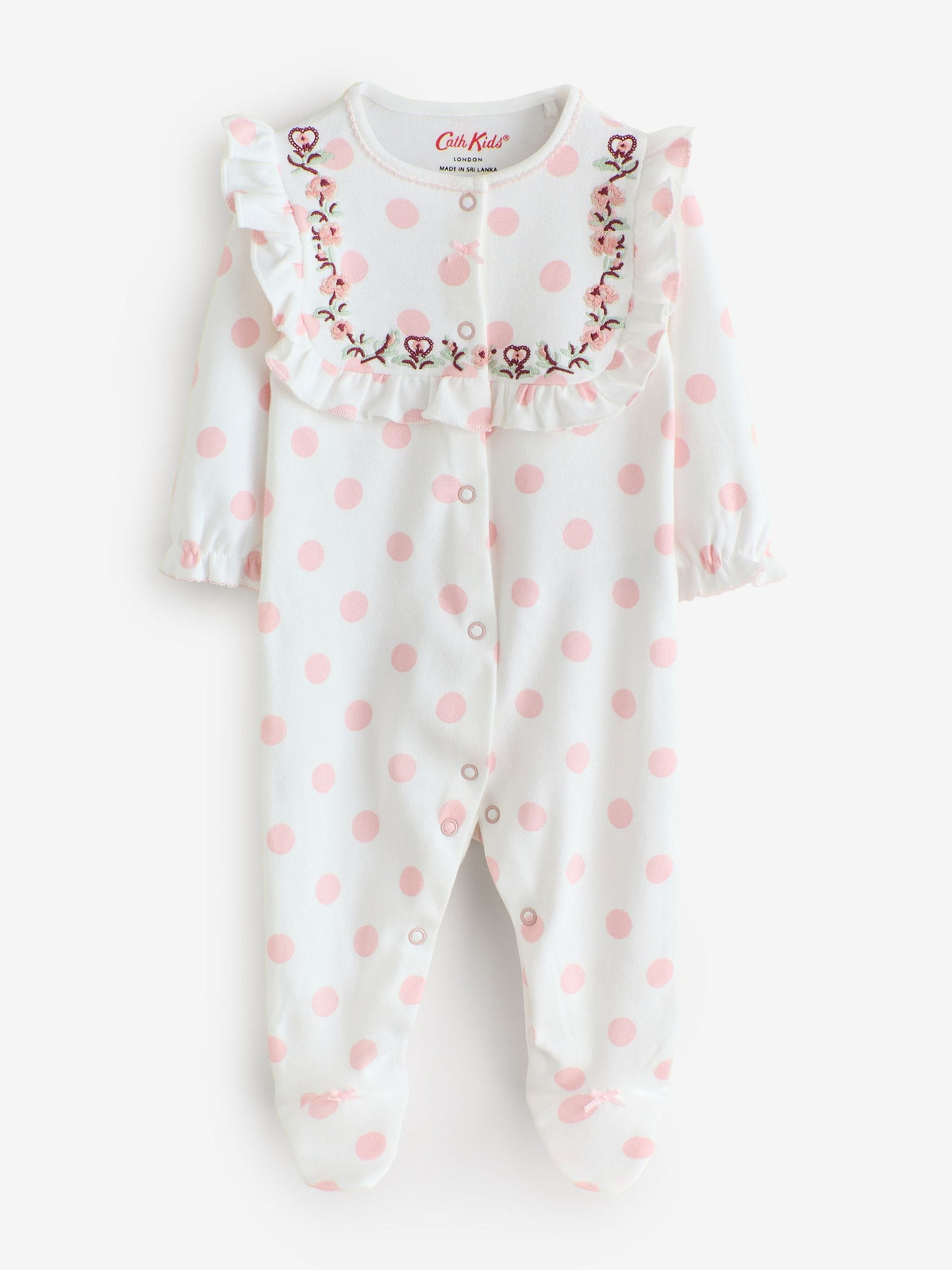 Pink/White Cath Kidston Baby Sleepsuits 3 Pack