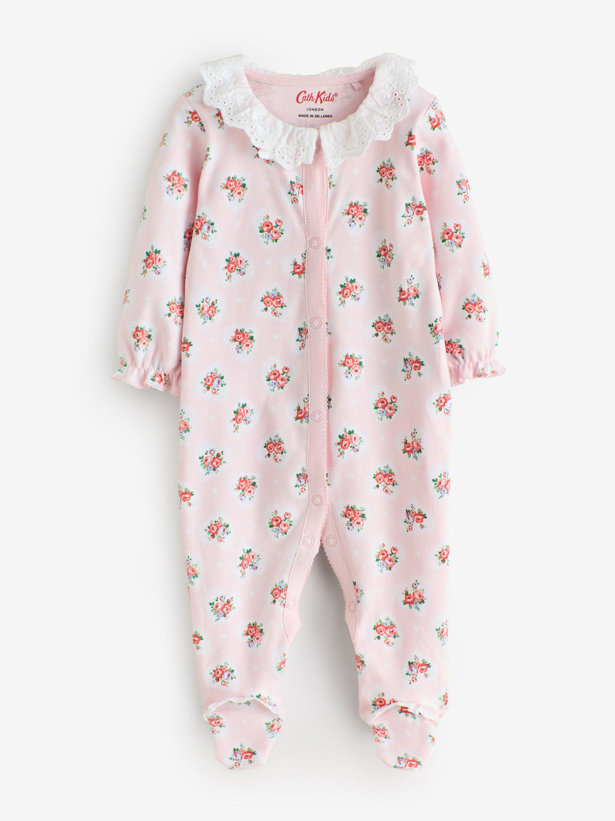 Pink/White Cath Kidston Baby Sleepsuits 3 Pack
