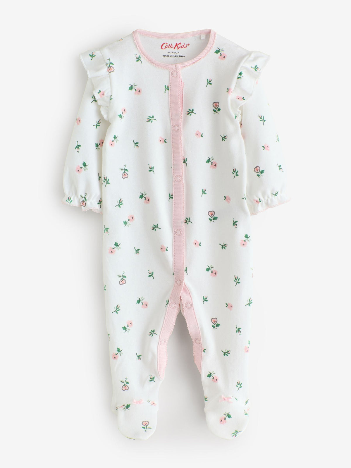 Pink/White Cath Kidston Baby Sleepsuits 3 Pack