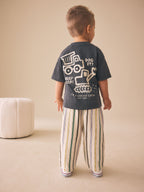 Multi Pastel Crepe Stripe Joggers (3mths-7yrs)