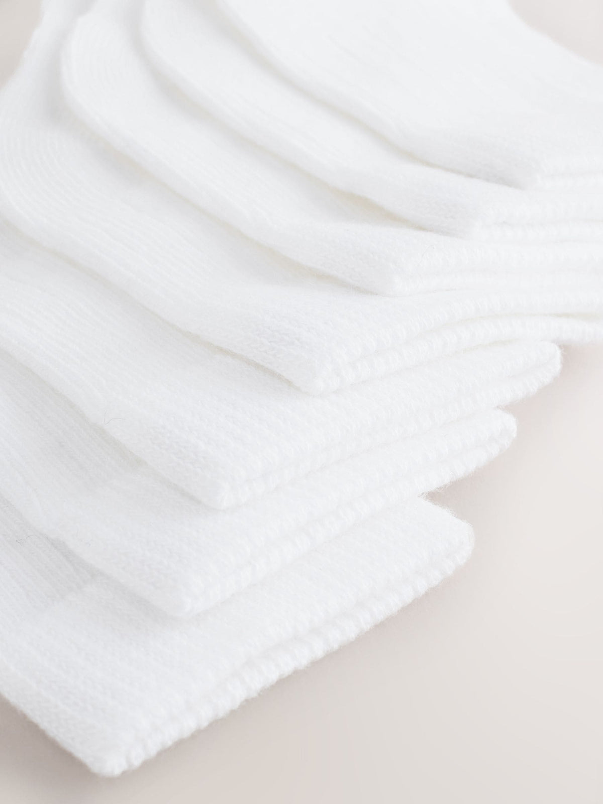 White 7 Pack Baby Socks