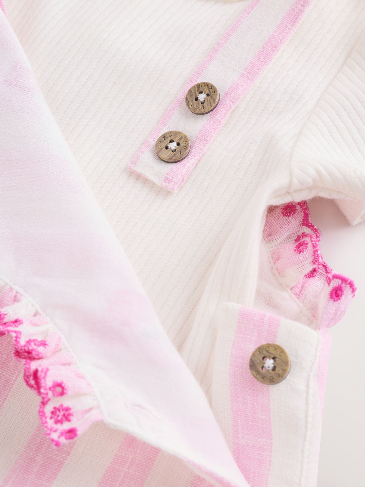 Pink Stripe Baby Dungarees and Bodysuits Set 2 Piece (0mths-2yrs)