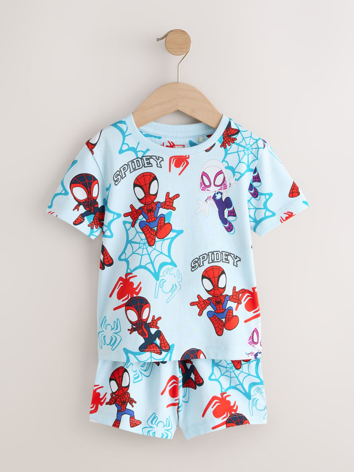 Navy/Red Spidey and Friends Short Pyjamas 3 Pack (12mths-10yrs)