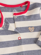 Blue Red Stripe Baby Sleepsuit 3 Pack (0mths-2yrs)