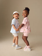 Pink/Blue Fairy Top & Cycle Shorts Set 2 Pack (3mths-7yrs)