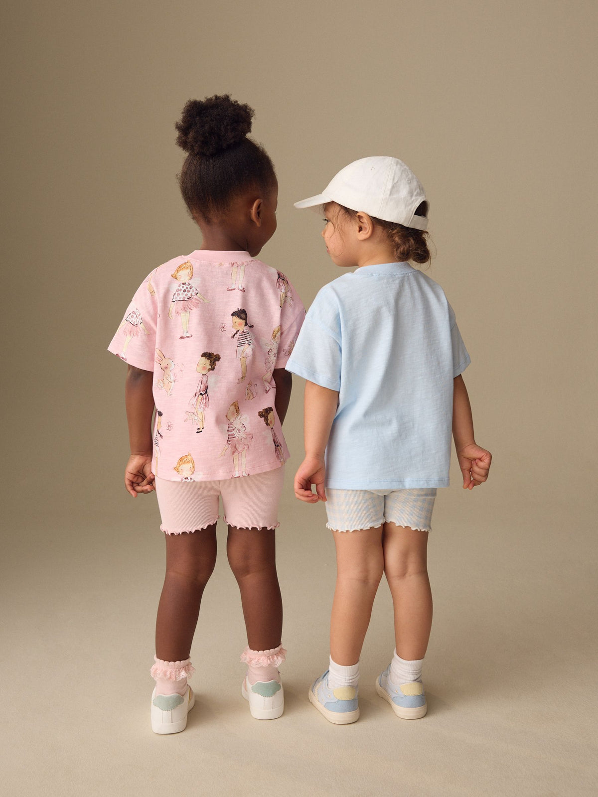 Pink/Blue Fairy Top & Cycle Shorts Set 2 Pack (3mths-7yrs)