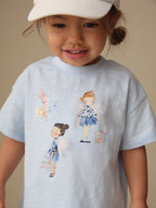 Pink/Blue Fairy Top & Cycle Shorts Set 2 Pack (3mths-7yrs)