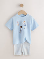Pink/Blue Fairy Top & Cycle Shorts Set 2 Pack (3mths-7yrs)