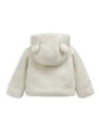 Mamas & Papas Cream Borg Jacket With 3D Bear Ears