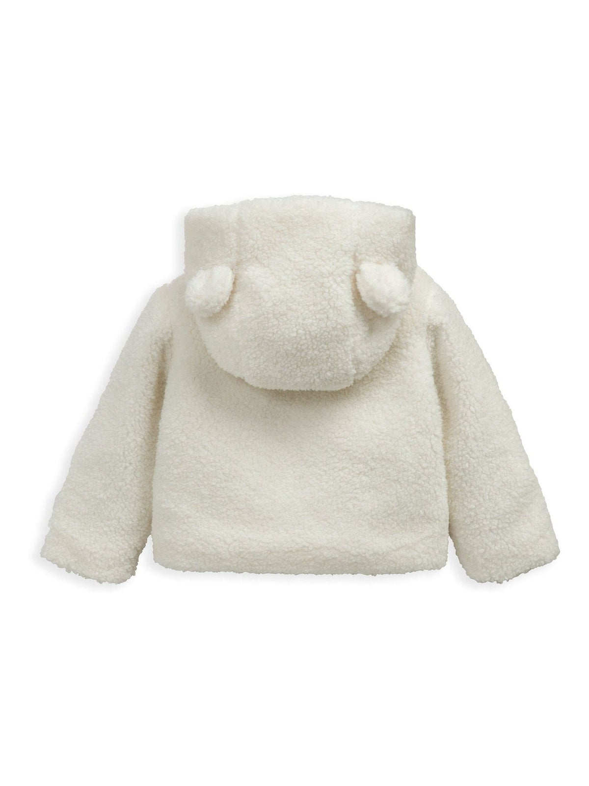 Mamas & Papas Cream Borg Jacket With 3D Bear Ears