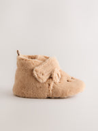 Tan Brown Bear Baby Slipper Wrap Boots (0-24mths)