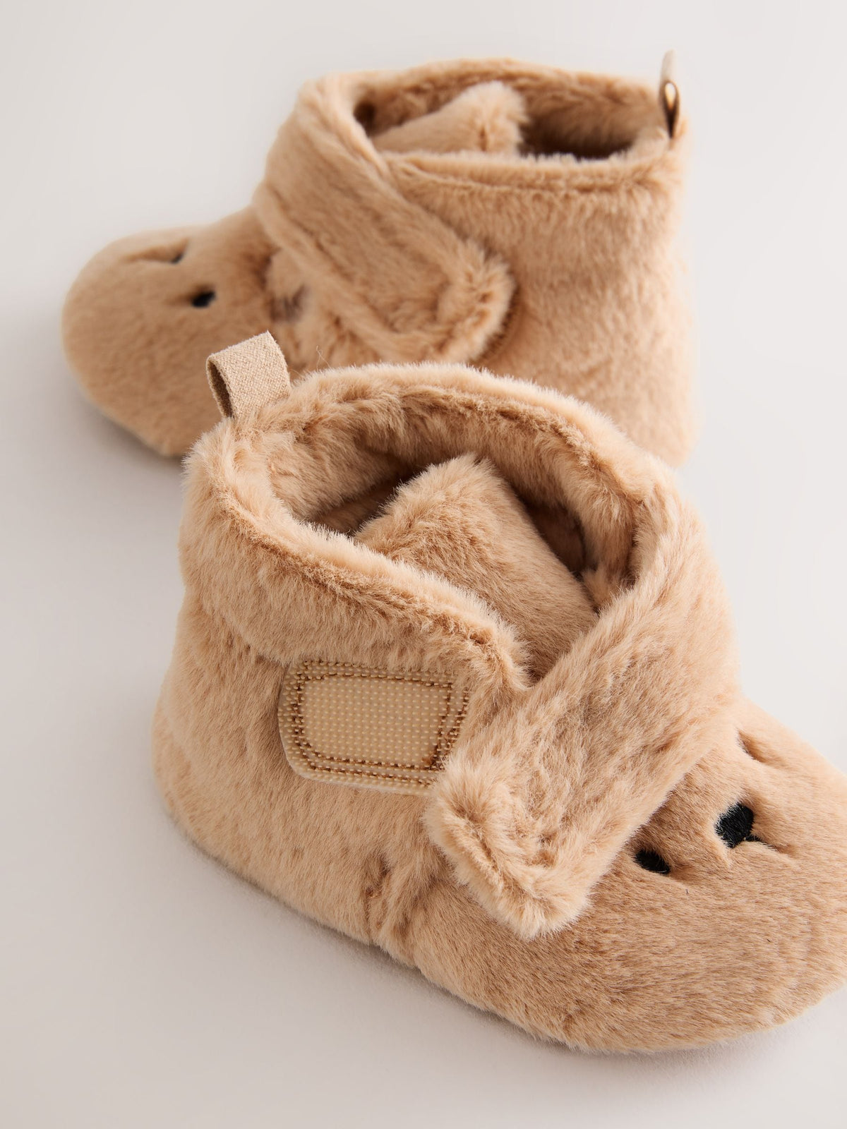 Tan Brown Bear Baby Slipper Wrap Boots (0-24mths)