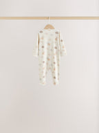 Neutral Cloud 7 Pack Two Way Zip Sleepsuits 4 Pack (0-3yrs)