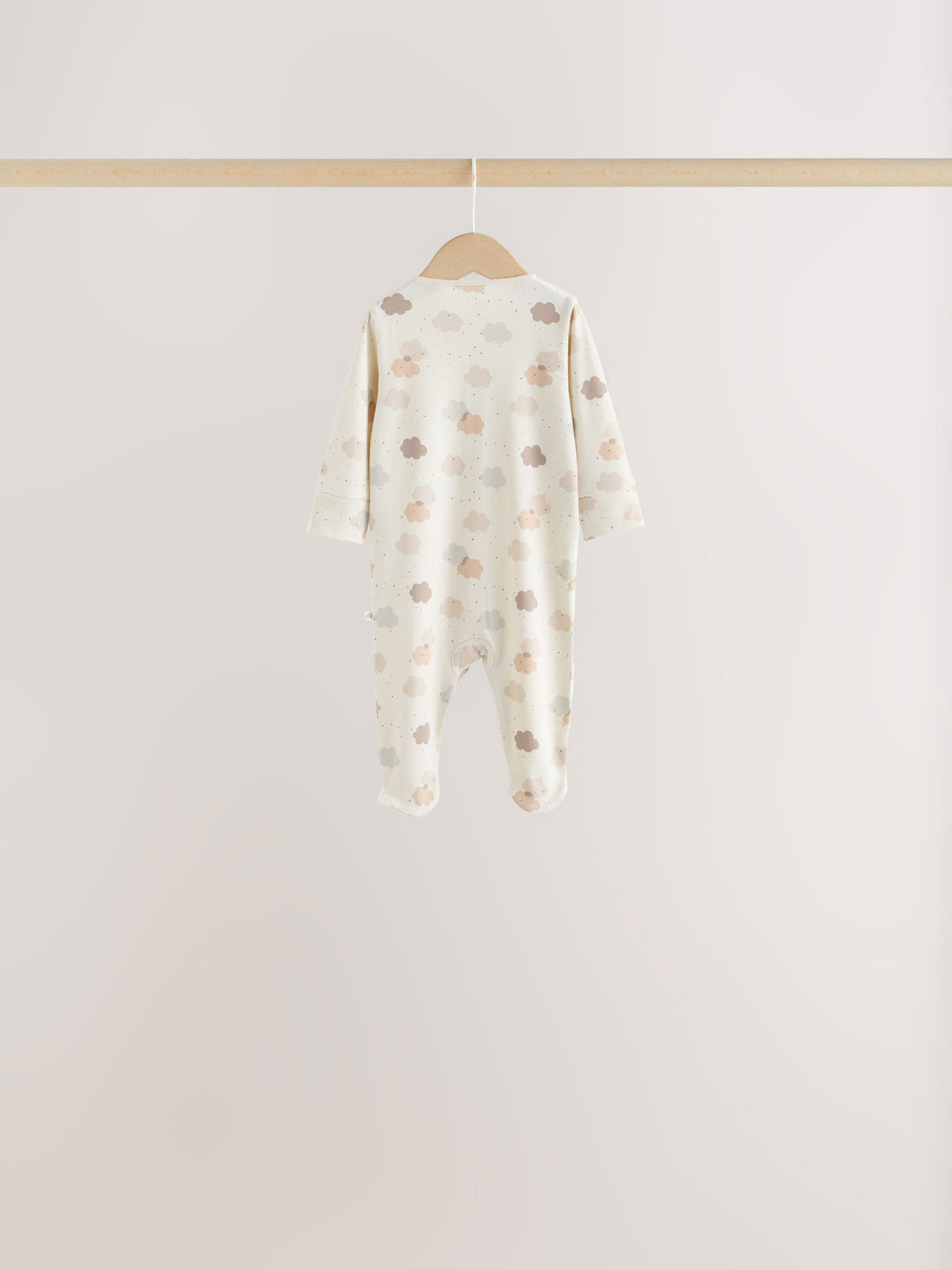Neutral Cloud 7 Pack Two Way Zip Sleepsuits 4 Pack (0-3yrs)