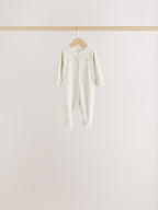 Neutral Cloud 7 Pack Two Way Zip Sleepsuits 4 Pack (0-3yrs)