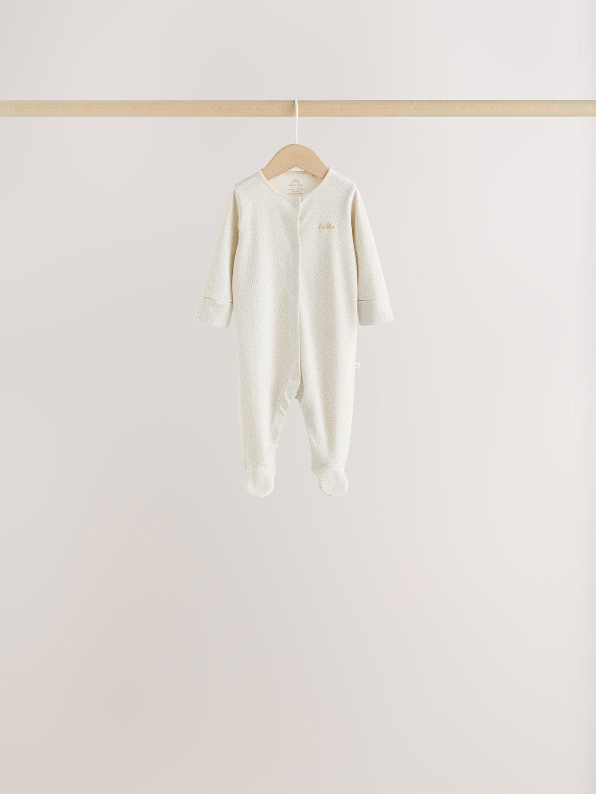Neutral Cloud 7 Pack Two Way Zip Sleepsuits 4 Pack (0-3yrs)