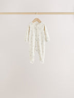 Neutral Cloud 7 Pack Two Way Zip Sleepsuits 4 Pack (0-3yrs)