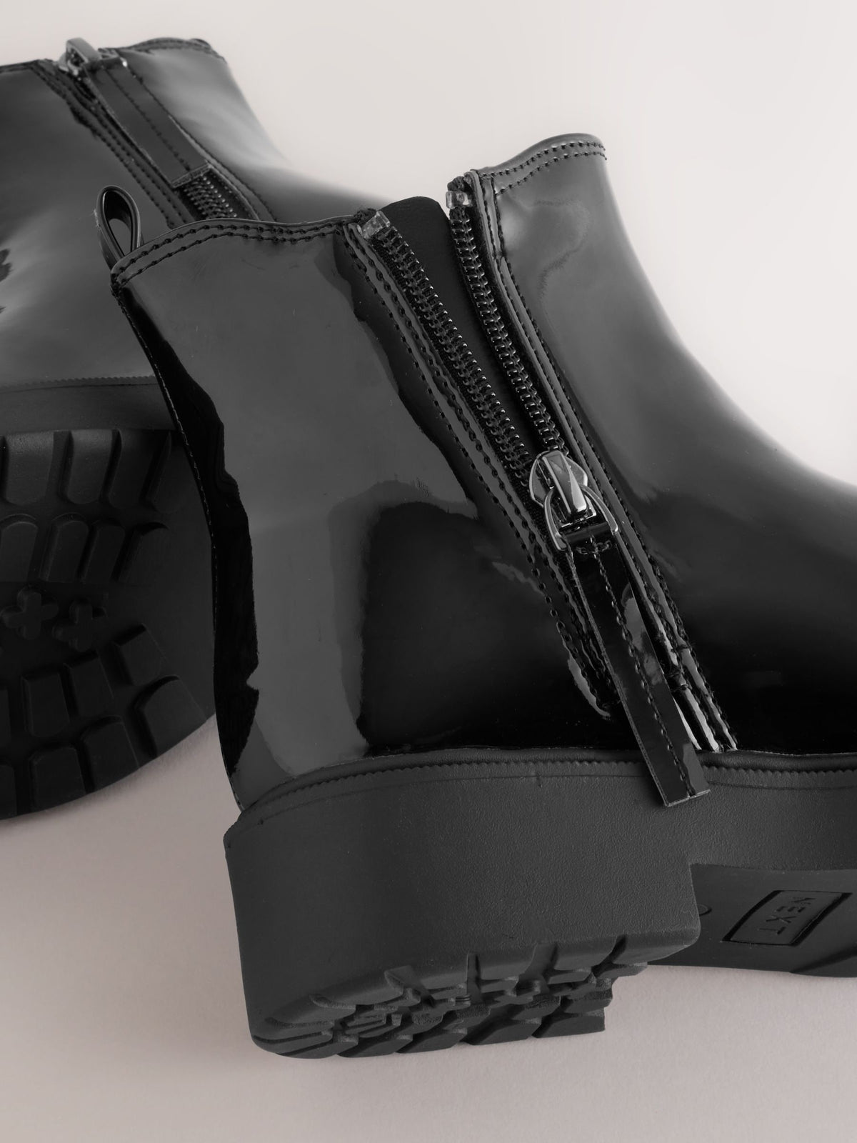 Black Patent Chelsea Ankle Boots