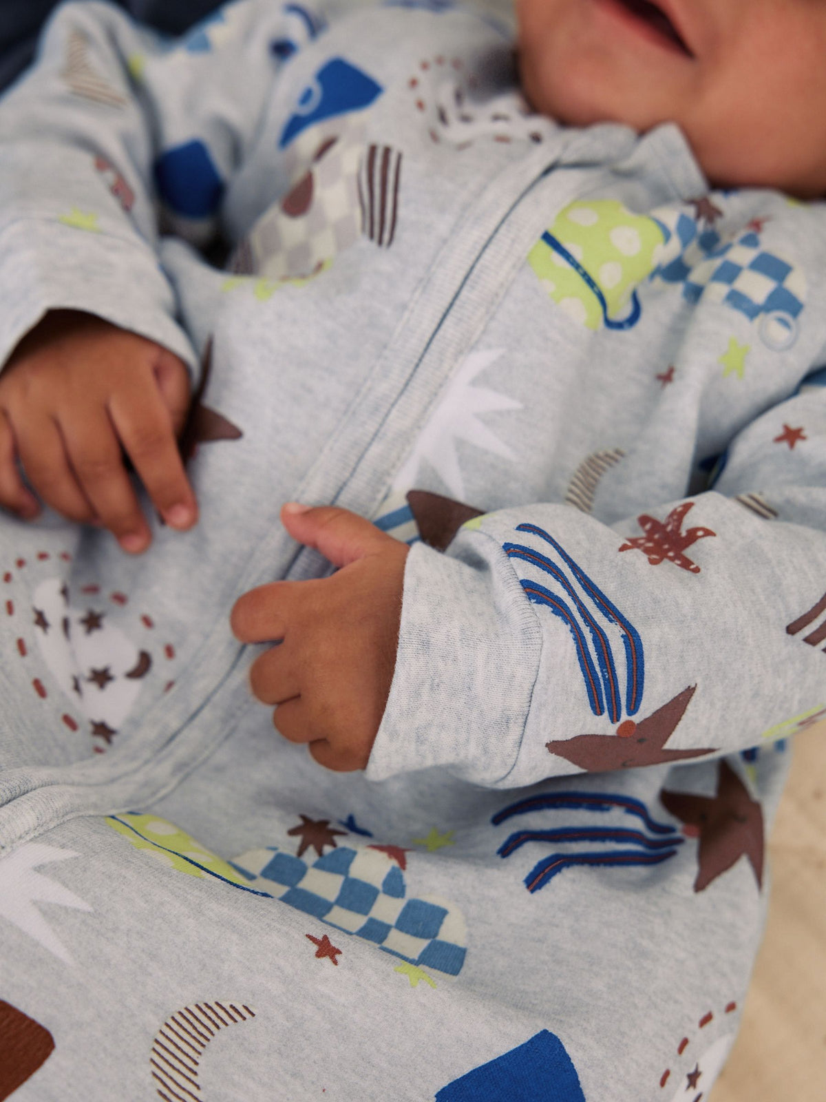 Grey Rockets 2.5 Tog Removable Sleeve Baby Sleep Bag
