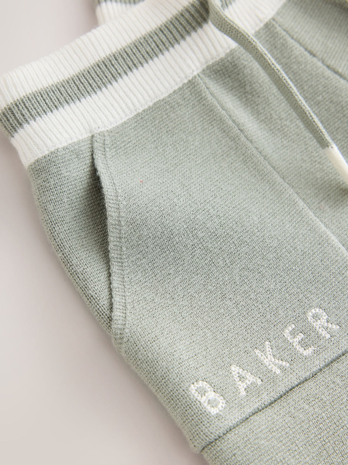 Baker by Ted Baker Green 3 Piece Knitted Varsity Cardigan, T-Shirt and Joggers Set