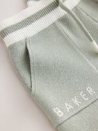Baker by Ted Baker Green 3 Piece Knitted Varsity Cardigan, T-Shirt and Joggers Set