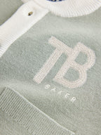 Baker by Ted Baker Green 3 Piece Knitted Varsity Cardigan, T-Shirt and Joggers Set