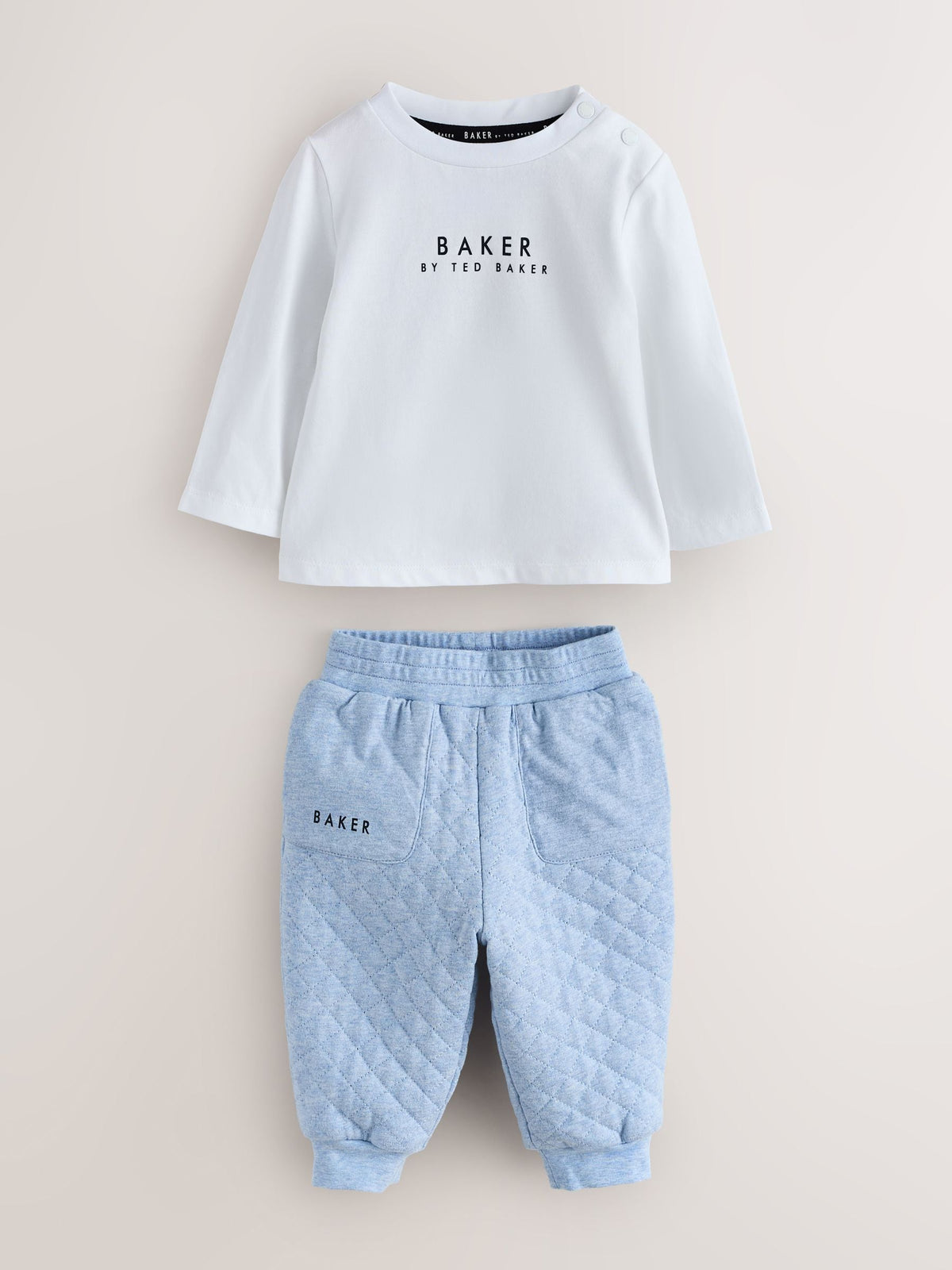 Baker by Ted Baker 3 Piece Quilted Jacket, T-Shirt and Trousers Set