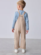 Baker by Ted Baker Stone Dungaree and Graphic T-Shirts Set