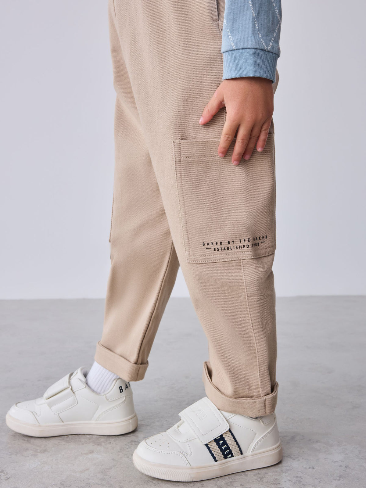 Baker by Ted Baker Stone Dungaree and Graphic T-Shirts Set