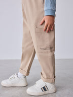 Baker by Ted Baker Stone Dungaree and Graphic T-Shirts Set