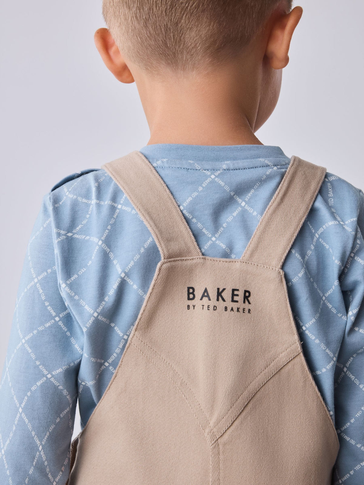 Baker by Ted Baker Stone Dungaree and Graphic T-Shirts Set