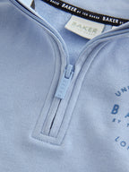Baker by Ted Baker Funnel Zip Neck Blue/Brown Sweatshirt and Joggers Set
