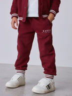 Baker by Ted Baker Burgundy Red 3 Piece Varsity Jacket T-Shirt and Joggers Set
