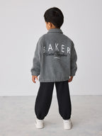 Baker by Ted Baker Grey/Black 3 Piece Textured Jacket, T-Shirt and Joggers Set