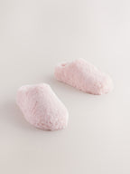 Pink Faux Fur Mule Slippers