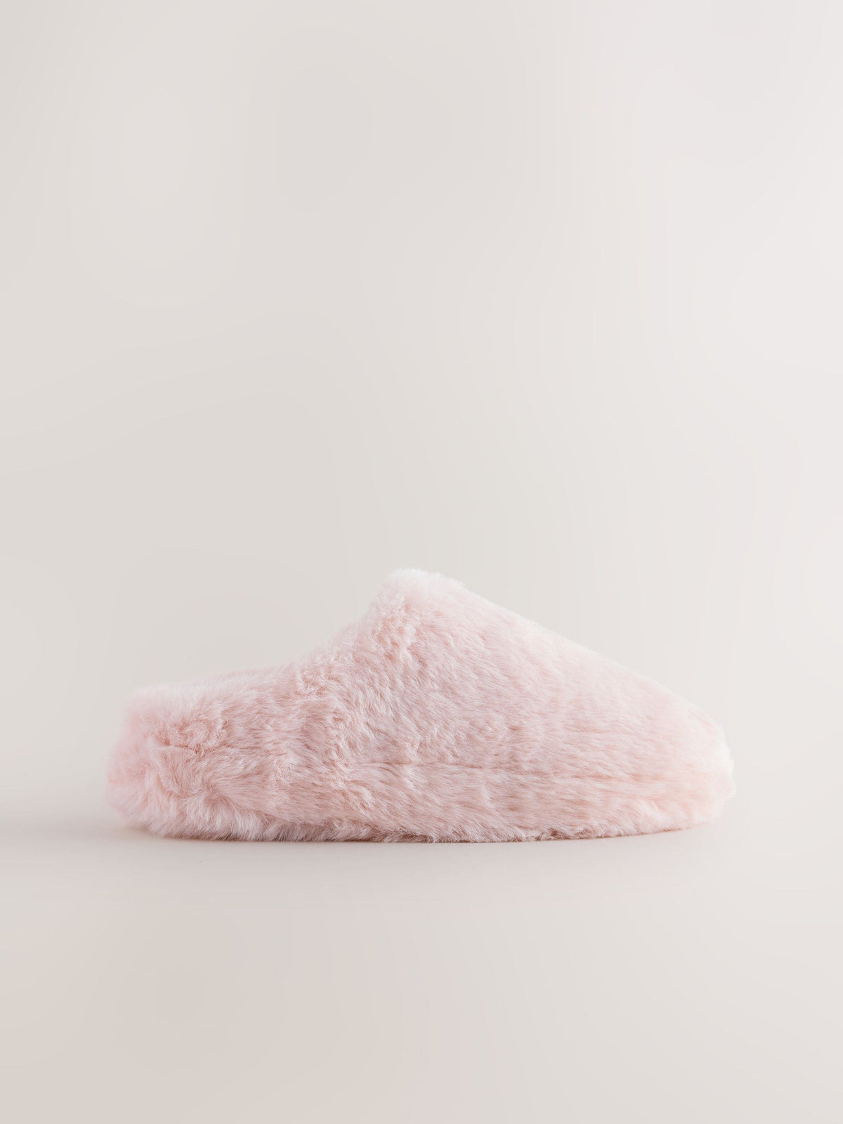 Pink Faux Fur Mule Slippers