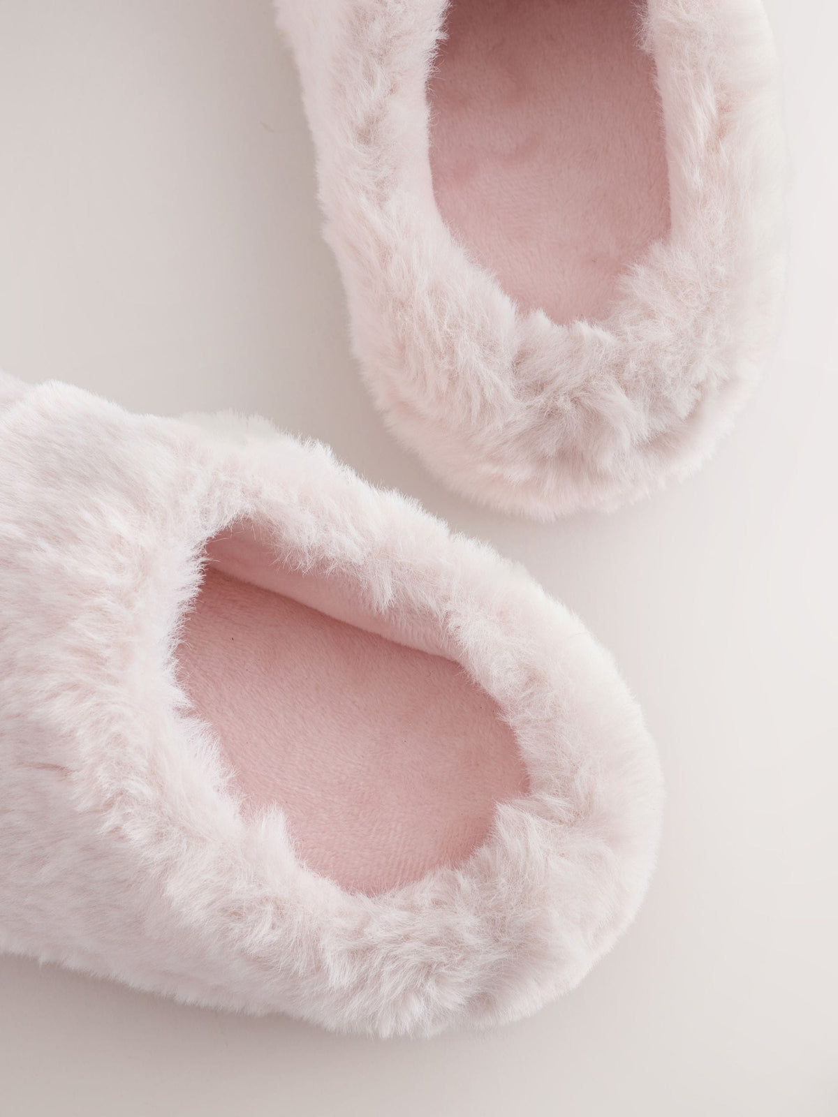 Pink Faux Fur Mule Slippers