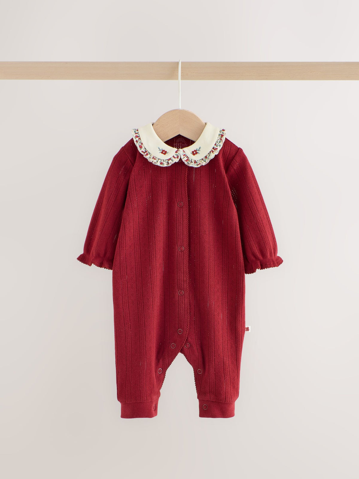 Berry Floral Collar Baby Sleepsuits 3 Pack (0mths-2yrs)