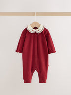Berry Floral Collar Baby Sleepsuits 3 Pack (0mths-2yrs)