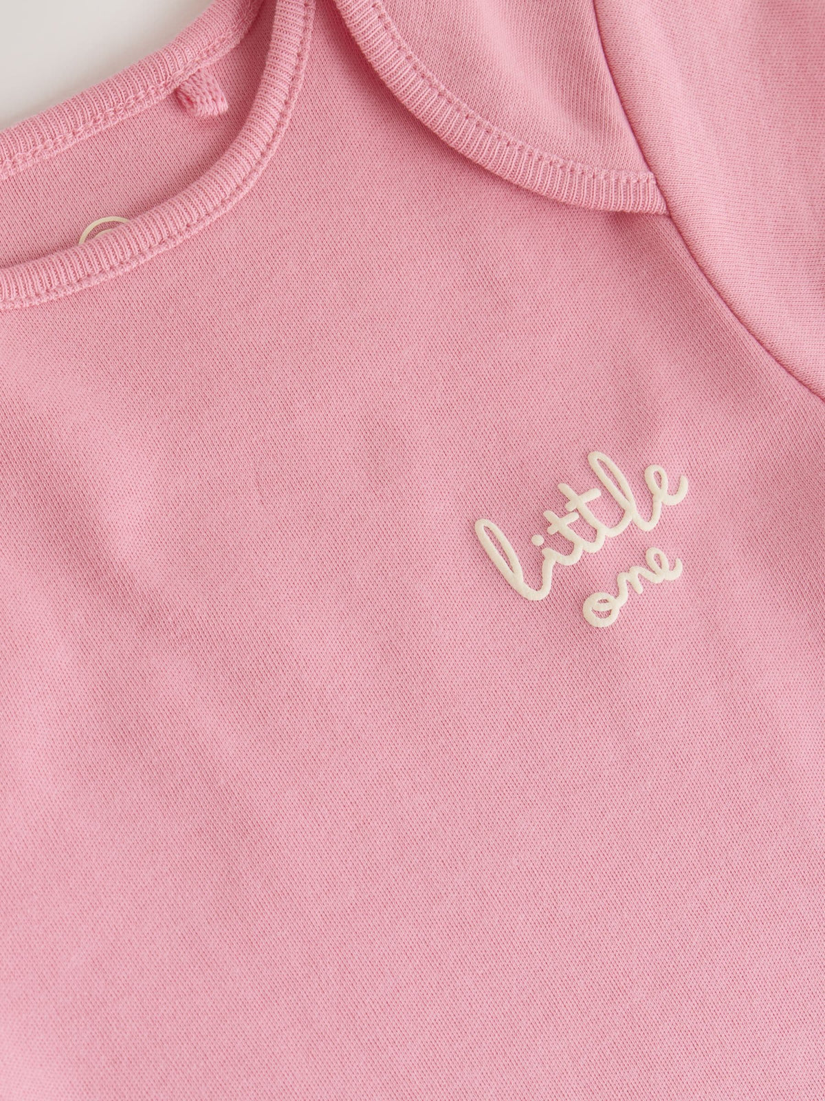 Ecru/Pink Cloud Short Sleeve Baby Bodysuits 5 Pack