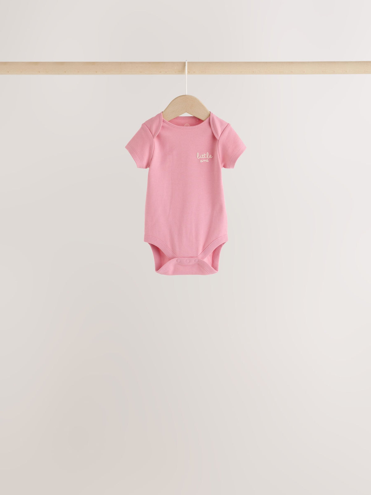 Ecru/Pink Cloud Short Sleeve Baby Bodysuits 5 Pack